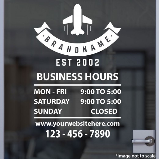 Open Hours with Logo Style 19